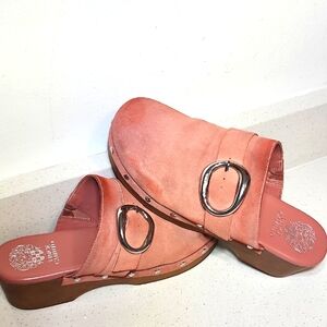 Vince Camuto Pink Suede Women's Mules Size 8 1/2